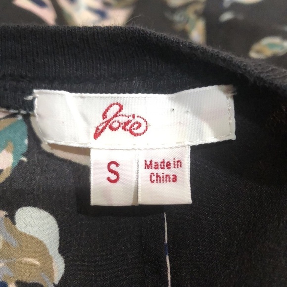Joie Dress Size Small Black Floral Print - Picture 5 of 10